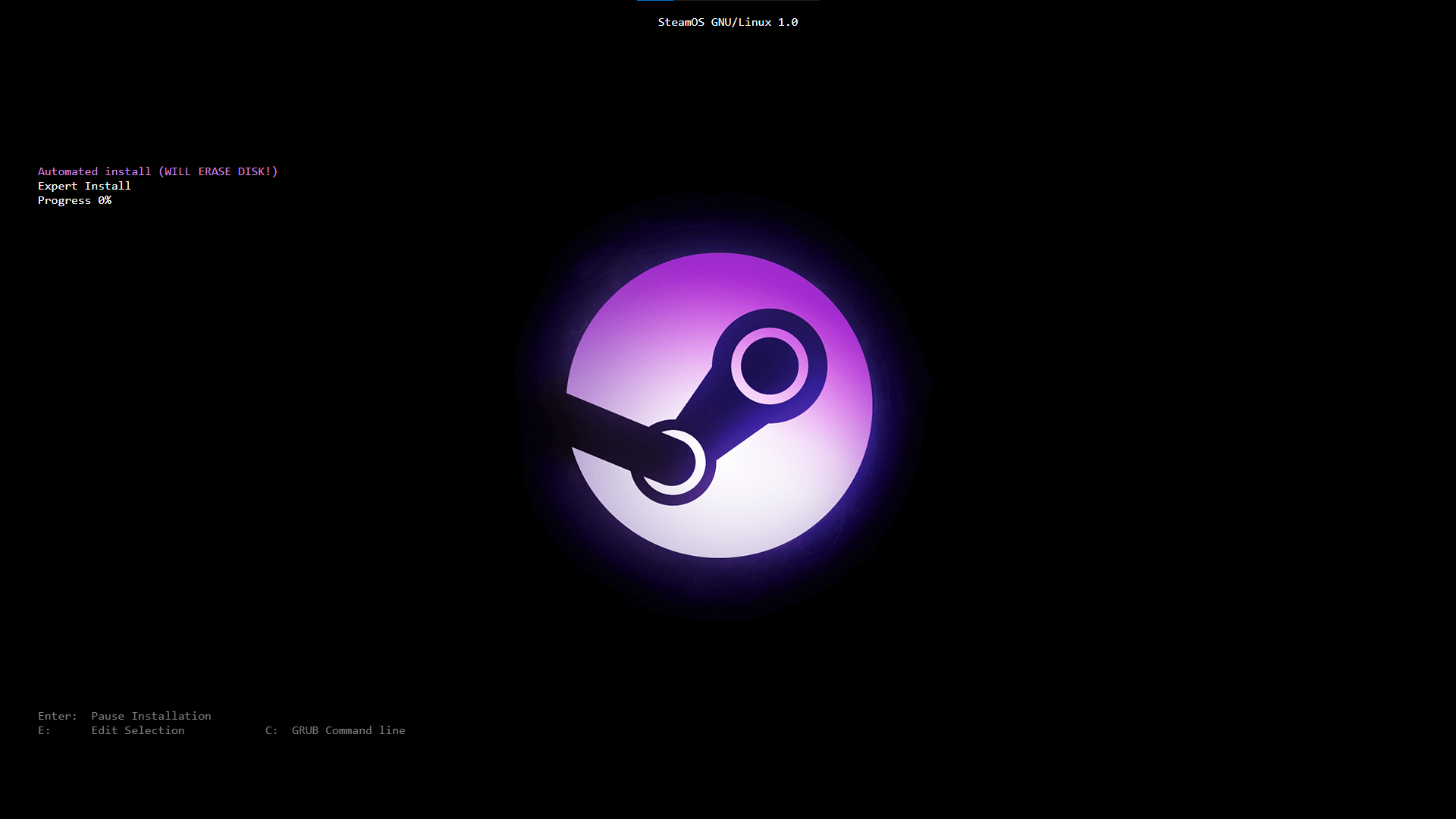 Screenshot SteamOS Update