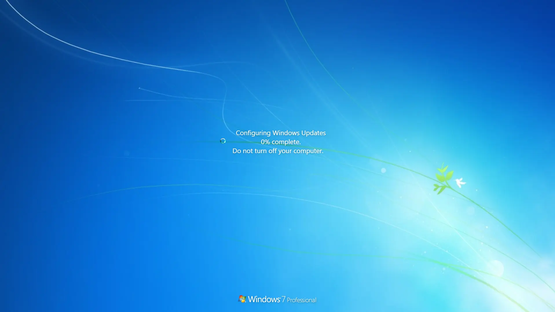 Screenshot windows 7 update